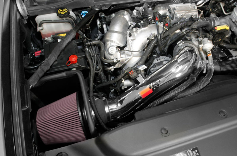 Chevrolet Silverado 3500HD Performance Air Intake - K&N Engineering - Cold Air Intake, Mandrel-bent aluminum tube - `17-`19